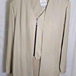 Joseph Ribkoff Blazer with Attached Vest 12 Beige
